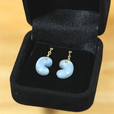 画像4: 糸魚川産翡翠ピアス (4)