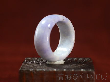 No.0479 硬玉翡翠の指輪 ◆ 糸魚川 青海産 ラベンダー ◆ 天然石